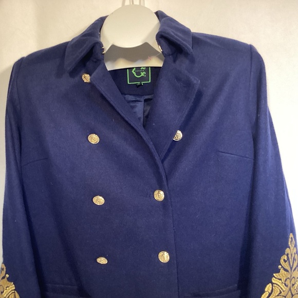 Wonder Women’s embroidered military style double breasted jacket size 10 - Picture 2 of 13